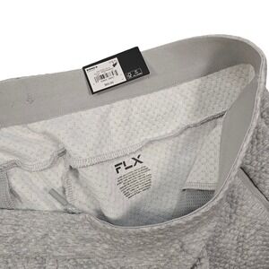 FLX Mens Jogger Sweatpants Gray Textured Zip Pockets Drawstring Size XL